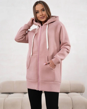 Gruba rozpinana bluza damska Goodlookin jasny różowy (551)