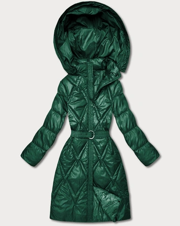 Pikowany płaszcz przejściowy z kapturem Goodlookin zielony (Y3-9215-33)