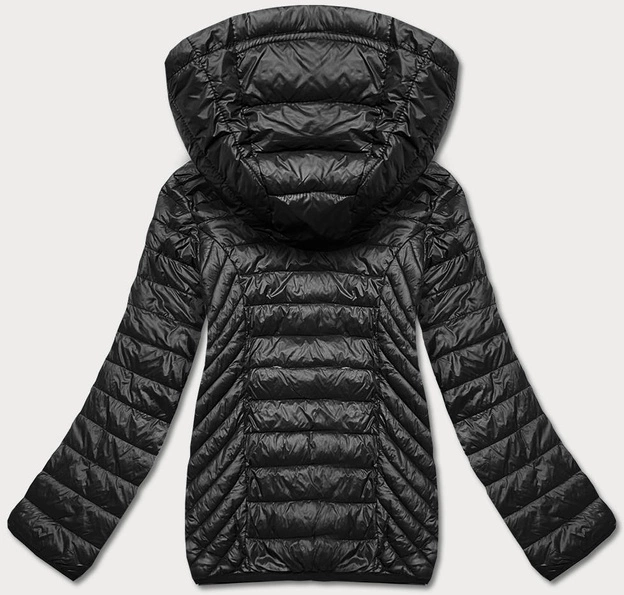 Przejściowa pikowana kurtka damska czarna (5M785-392)