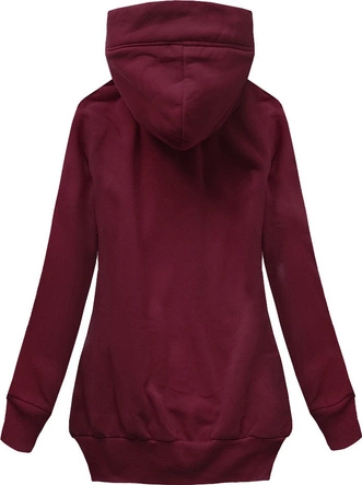 DŁUŻSZA GŁADKA BLUZA BORDOWA (552)
