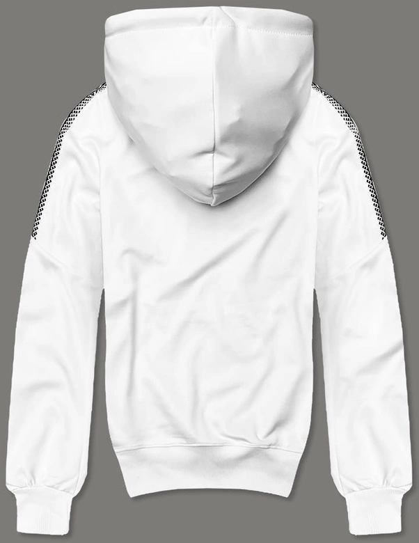 Męska bluza z kapturem biała (8B1100-1)