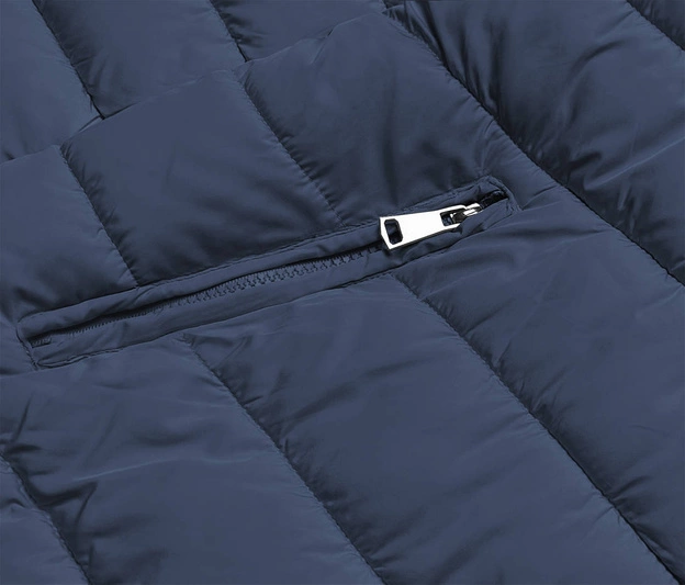 Dwustronna kurtka damska zimowa karmel-granat (2M-21508)