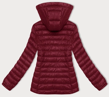 Pikowana kurtka damska z kapturem J Style bordo (16M9102-06)