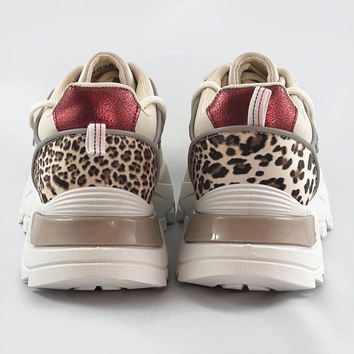Buty sportowe damskie z motywem zwierzęcym beżowe (viv1038)