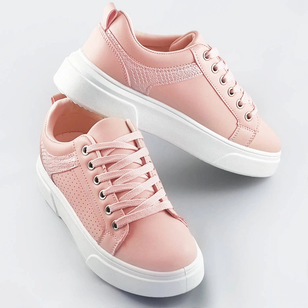 Buty sportowe damskie różowe (s221)