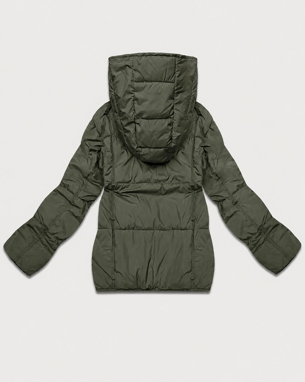 Pikowana damska kurtka przejściowa khaki (B6118/B6119-11)