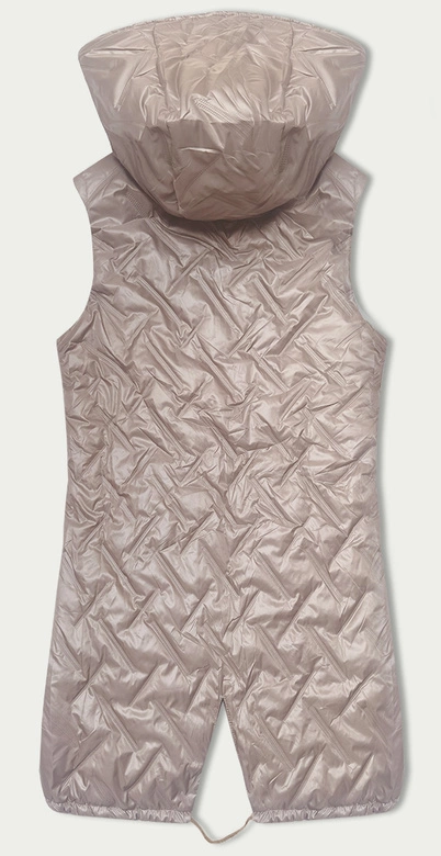 Pikowana kamizelka z kapturem S'West perłowy róż (B8339-51)