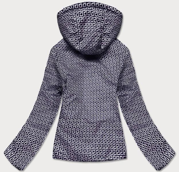 Pikowana kurtka dwustronna damska granatowa (b9775-3)