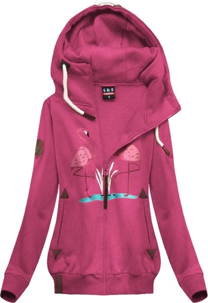 BLUZA Z FLAMINGAMI RÓŻOWA (X1925X)