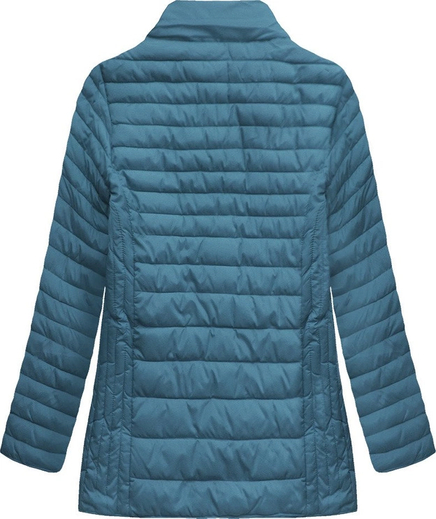 PIKOWANA KURTKA Z KAPTUREM NIEBIESKA (XW262BIGX)