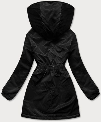 Kurtka damska z kapturem czarna (b8105-1)