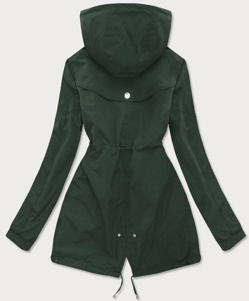 DWUSTRONNA KURTKA PARKA DAMSKA KHAKI/KROPKI (W662BIG)
