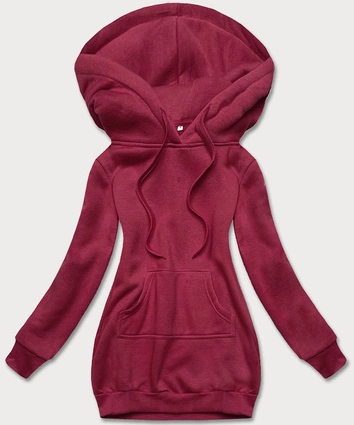 Damska bluza kangurka bordowa (YS10003-21)