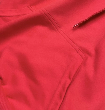 Cienka damska bluza z kapturem czerwona (wb11001-18)