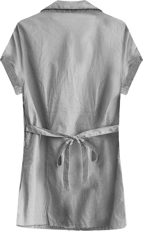 KOSZULA Z ZAKŁADKAMI SZARA (1153)