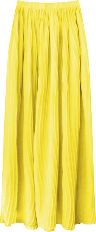 PLISOWANA SPÓDNICA MAXI ŻÓŁTA (9237/1)