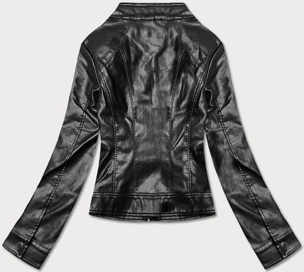 Kurtka ramoneska ze stójką czarna (11Z8051)