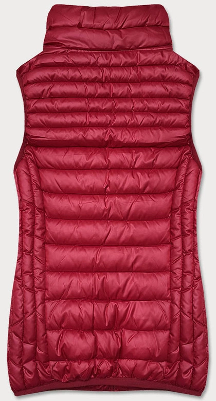 Bezrękawnik ze stójką damski czerwony (b2722-4)