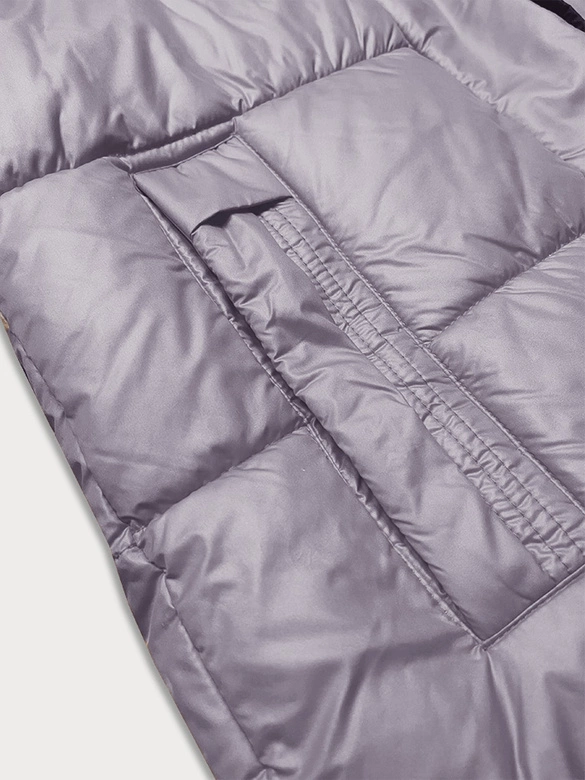 Zimowa kurtka damska z kapturem Glakate wrzos (LU-238001#)