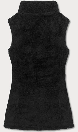 Pluszowa kamizelka damska czarna (hh005-1)