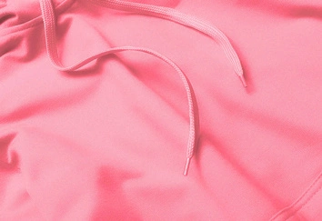 Cienka damska bluza kangurka jasnoróżowa (W06-20)