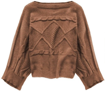 SWETER A'LA WEŁNIANY KARMELOWY (161/1ART)