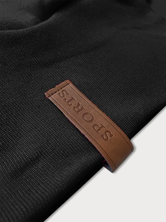 Gładka bluza damska z kapturem LHD czarna (AMG169)