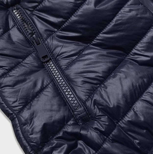 KAMIZELKA DAMSKA Z KAPTUREM BIAŁY-MUSZTARDA-GRANAT (6304)