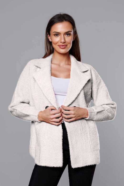 Krótka narzutka alpaka śmietana (CJ65)