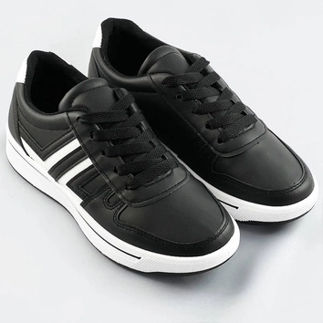 Sportowe buty damskie czarno-białe (ad-587)