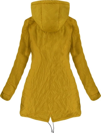 DWUSTRONNA PARKA Z KAPTUREM CZARNO-ŻÓŁTA (W304BIG)