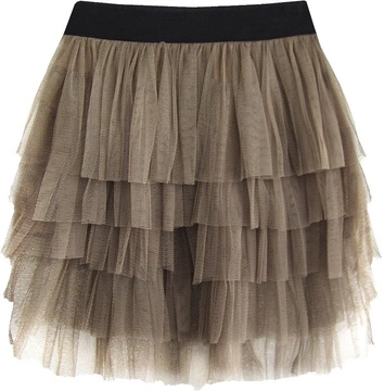 SPÓDNICA Z FALBANAMI KAKAOWA (2231)