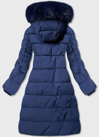 ZIMOWA DAMSKA KURTKA PUCHOWA GRANATOWA (OMDL-010)