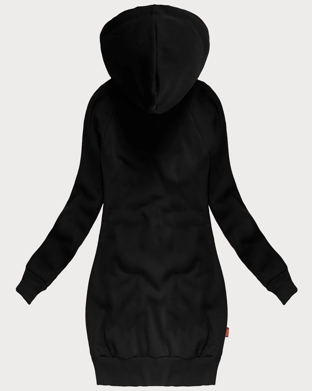 Długa bluza damska czarna (AMG-738/1)