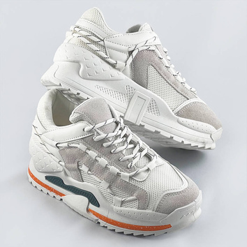 DAMSKIE BUTY SPORTOWE BIAŁO-BEŻOWE (S1115)