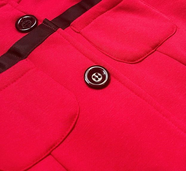 Krótka bluza rozpinana damska czerwona (AMG-63)