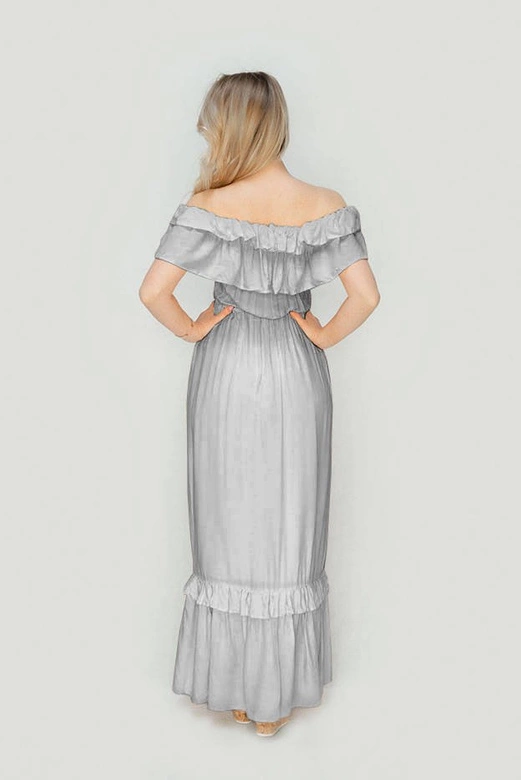 SUKIENKA HISZPANKA MAXI SZARA (344ART)