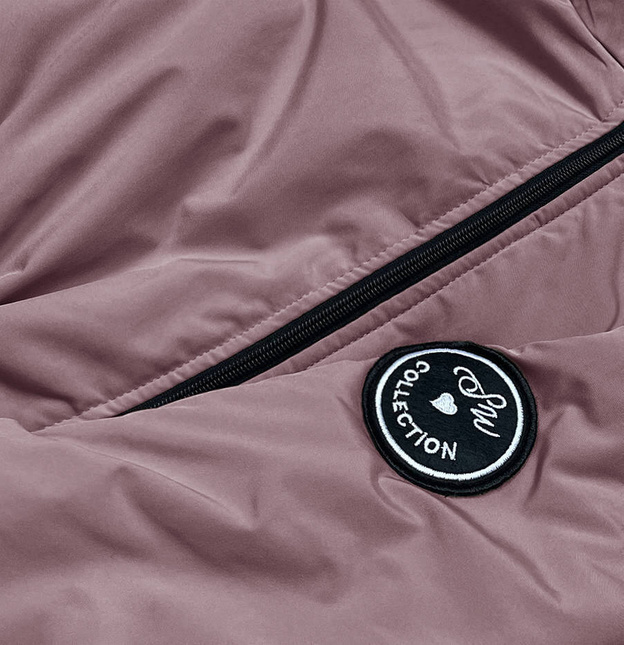 Damska parka oversize różowa (B8080)