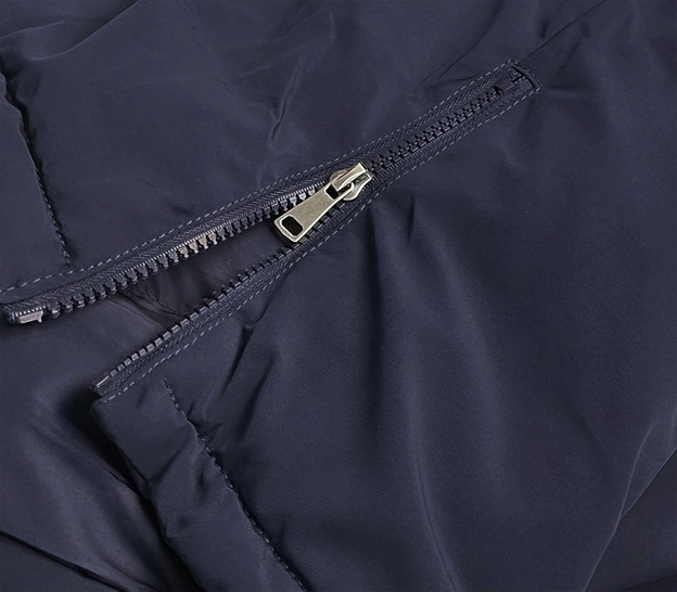 Damska parka zimowa granatowa (CAN-588BIG)