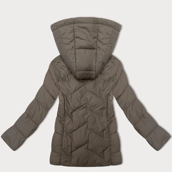 Taliowana kurtka damska z kapturem J Style beżowa (16M9191-62)