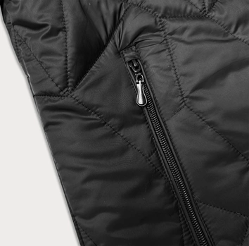 Damska kurtka z odpinanym kapturem plus size J Style czarna (16M9268-392)