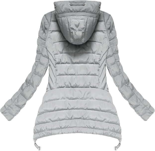 KURTKA Z WYDŁUŻONYMI BOKAMI SZARA (XW563X)