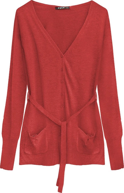 SWETEREK WIĄZANY W TALII CZERWONY (1538)