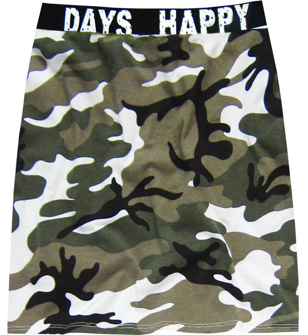 BAWEŁNIANA SPÓDNICA W MORO ZIELONA (ART7/1)