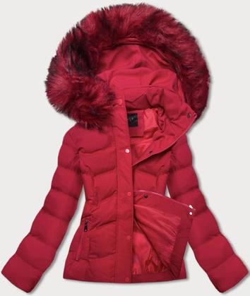 KRÓTKA ZIMOWA KURTKA Z KAPTUREM CZERWONA (16M9057-270)