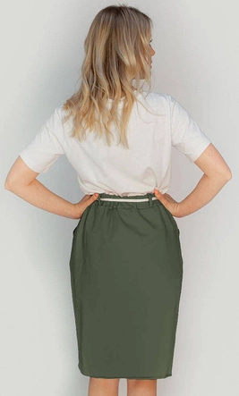 DRESOWA SPÓDNICA Z KIESZENIAMI KHAKI (592ART)