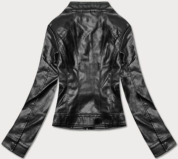 Kurtka ramoneska ze stójką czarna (11Z8051)