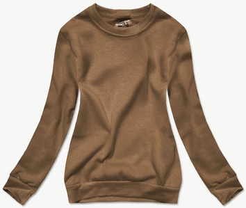 Bluza dresowa damska ze ściągaczami sepia (W01-158)
