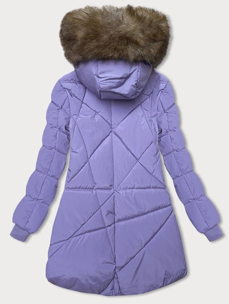 Zimowa kurtka z kapturem fioletowa (LHD-23015)