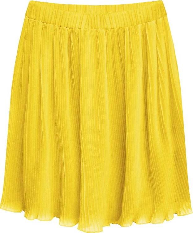 PLISOWANA SPÓDNICA MINI ŻÓŁTA (9229)